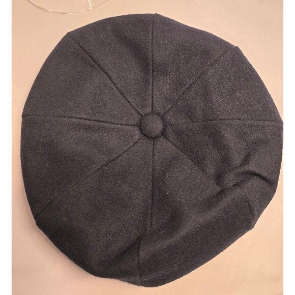 Capas Headwear NY Black Wool Newsboy Cap Large 8 Panel Made In USA Classic Style - Picture 6 of 7